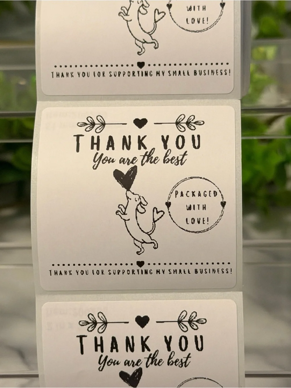 Dachshund Thank You Stickers 2x2 | 200 Small Business Labels Packaged with Love